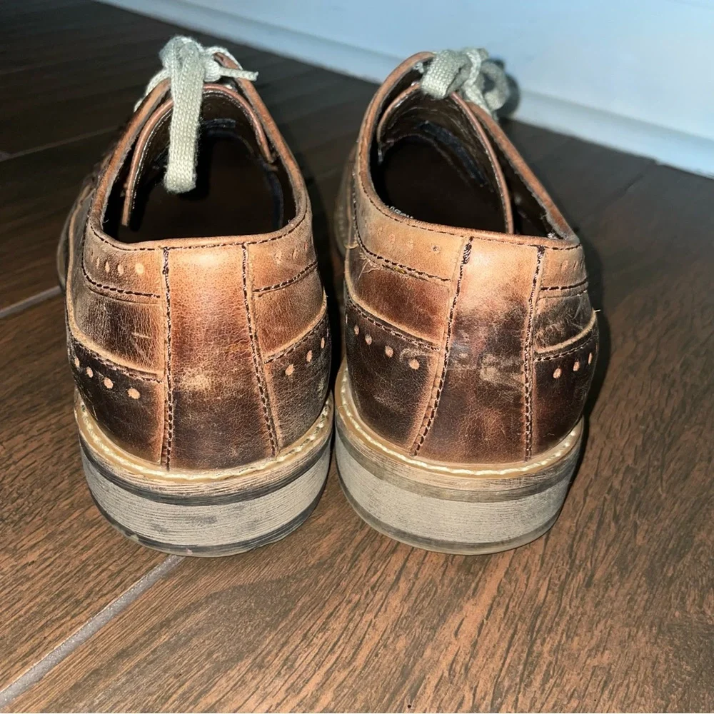 BEDSTU Beacon Tawny Zone  Leather Distressed Wingtip Lace Up Oxford Derb…